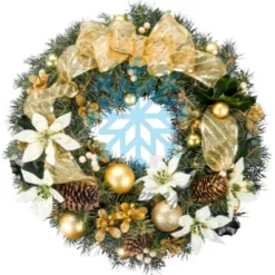 Christmas decorative leaf wreath: eucalyptus leaf wreath with red bow in Tennessee